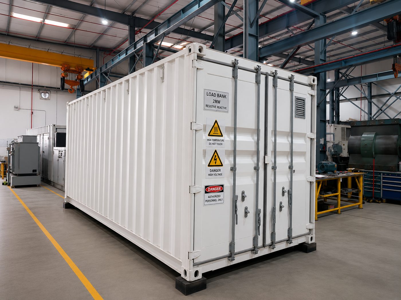 Ashford 2 MW resistive + reactive containerised load bank